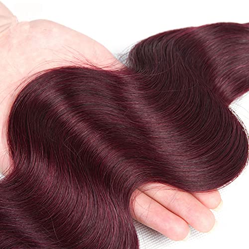 Ombre pacote de cabelo humano remy pacote de cabelo corporal onda 1b99j Extensão de cabelo humano 1b/1b99j preto a vinho pão vermelho