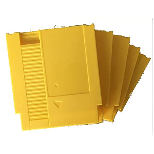 Classic Game Yellow Color 72 Pins Substituição do cartucho de jogo CHELL PLÁSTICO PARA NES 5PCS/SET