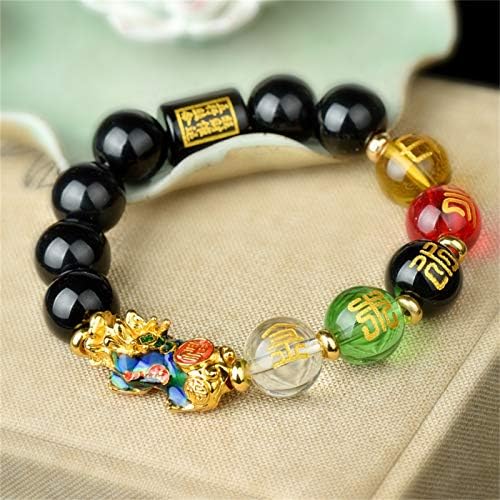 1-4pcs/set Pixiu Feng Shui Black Obsidian Riquelete Mantra Pulseiras de proteção contra contas Atrair riqueza de saúde Money Feng Shui Pixiu Brave Protection Bracelete para homens meninas menino menino