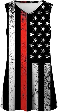 4 de julho Tampo tampo para mulheres American Flag Summer Summer Casual T-shirts Camisetas patrióticas Estrelas de listras