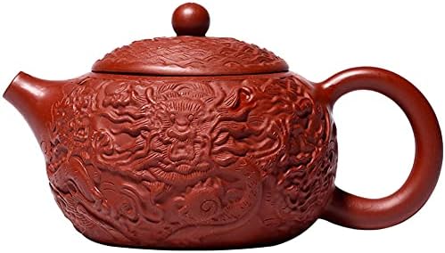 Xishi bule 10oz dragão chinês yixing zisha argila chá pote dahongpao lama kungfu kettle