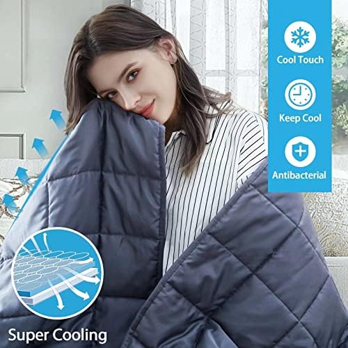 Cobertoras pesadas de resfriamento de simcool, cobertores macios e pesados ​​para adultos e adolescentes dormindo, cobertor respirável