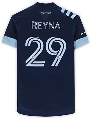 Yordy Reyna Vancouver Whitecaps FC Used #29 Jersey da Marinha da temporada de 2020 MLS - itens de futebol não assinados