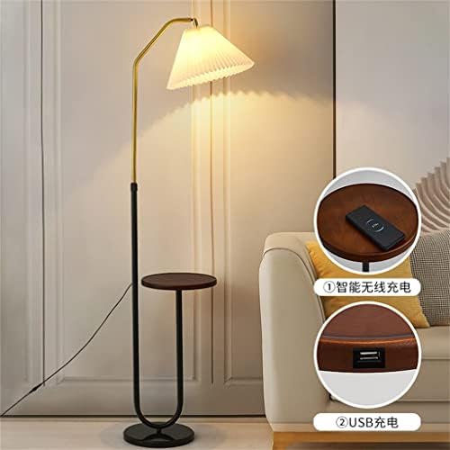 Llly wireless carregamento lumbo de chão mesa de café sala de estar de cama de cama americana retro criativo simples lâmpada