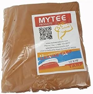 Mytee Products 12 'x 20' Tan Canvas Tarpo 12 onças resistente à água pesada