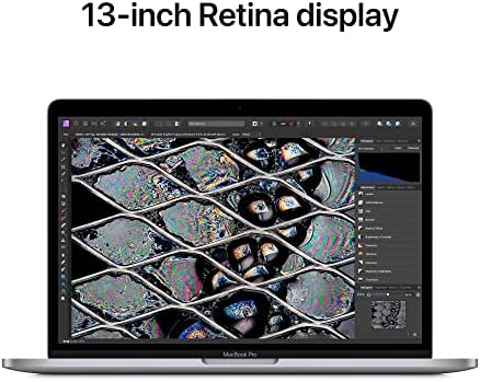 Apple 2022 MacBook Pro laptop com chip M2: tela retina de 13 polegadas, RAM de 8 GB, armazenamento SSD de 256 GB, barra de toque, teclado com retroiluminação, câmera HD FaceTime. Funciona com iPhone e iPad; Espaço cinza