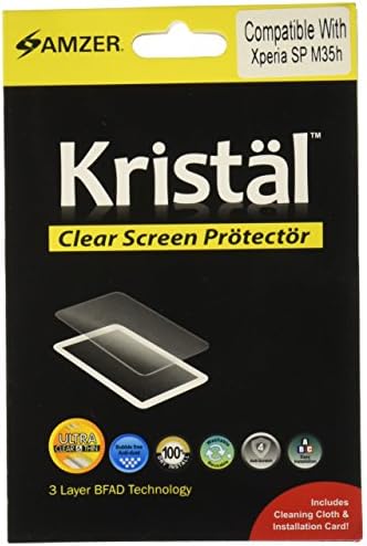 Amzer AMZ95726 Kristal Clear Screen Protector Scratch Guard Shield para Sony Xperia SP M35H - 1 pacote - embalagem de varejo - Limpa