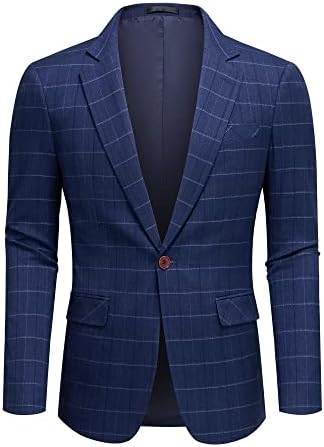 Novelove elegante blazer masculino para trabalho, casacos leves e leves, traje casual xadrez, blazer slim fit for Men