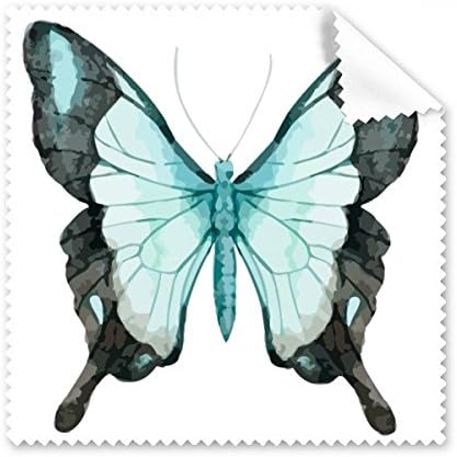 Butterfly com asas azuis limpando o pano de pano Tela de óculos limpadores 5pcs
