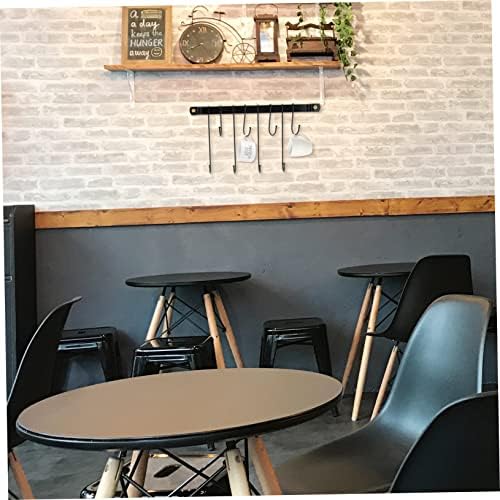 Alipis Coffee Wall prateleira organizadora de metal prateleira de parede montada na parede Roupa de parede cabide de mesa montada na parede Montada com gancho de pecão caneca utensília de utensílios com ganchos
