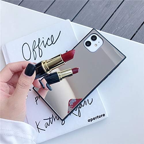 Luvi compatível com iPhone 14 Pro Max Square Mirror Case para mulheres maquiagem