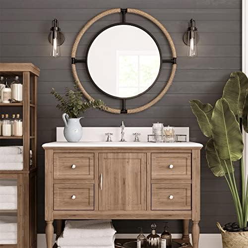 Design de Barnyard, espelho redondo de 32 polegadas, espelhos modernos do banheiro para parede, espelho da fazenda espelho/espelho