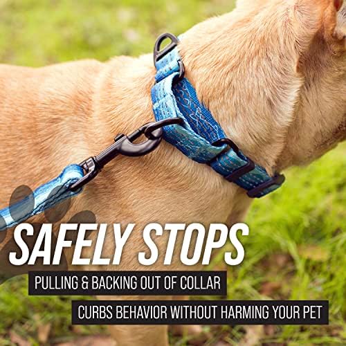 Leashboss Martingale Collar for Dogs | Colar de cão de nylon reflexivo para cães grandes, cães médios e pequenos |