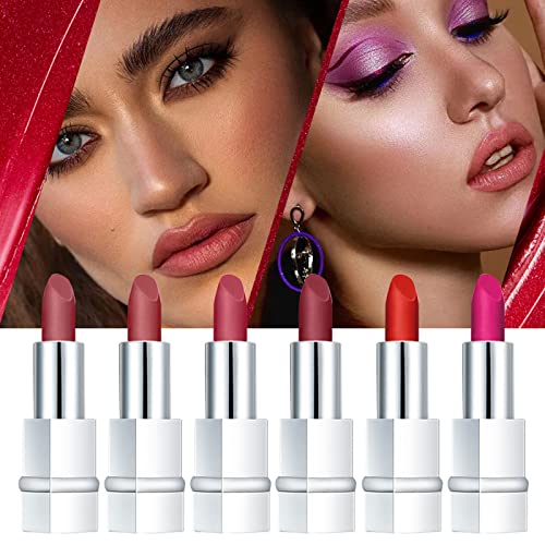 Maquiagem de cosméticos outfmvch Lipstick Lip Lip Gloss Alto impacto Lipcolor com fórmula cremosa hidratante Cuidados labiais e
