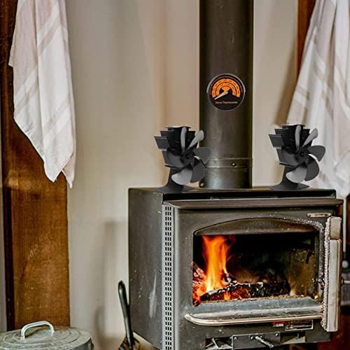 Ventilador de fogão alimentado por calor, ventilador de lareira auto -partida 6 lâminas de calor alimentado para ventiladores
