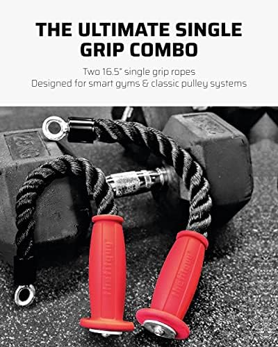 Thefitguy 2 ergonômico punho único tríceps acessórios para cabo, aderência não deslizante, redução da pressão do pulso e