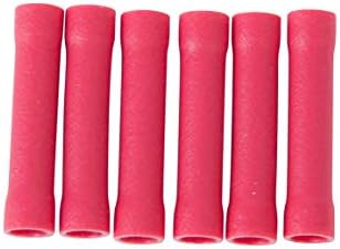 CALMERT 69010 Terminal de emenda de bunda, PVC isolada, 22-18 fios de bitola, terminal de fio, 100 PK, vermelho