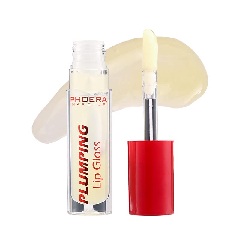 Phoera Lip Pumping Cuidados Lipos Naturais para lábios mais completos, mais macios e maiores Extrato natural Vitamina E Manteiga de karité e óleo de canela, hidratação e nutrição Gloss Lip Lip Gloss