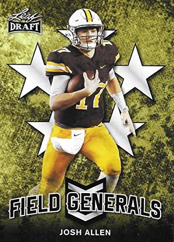 2018 Campo de folhas generais FG-03 Josh Allen Wyoming Cowboys Football Card
