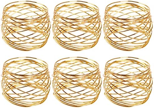 Alimentos resistentes à corrosão da fivela de Floralby Servindo Ring Ring 6pcs Prático Golden
