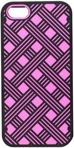 ASMYNA Cobertora de protetor para iPhone 5S - Embalagem de varejo - Rosa quente/preto