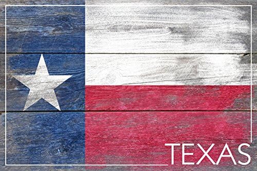 Lantern Press Rustic Texas State Flag