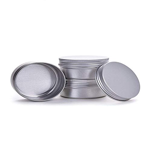 20 Pacote de 1 onça de alumínio Recipientes recicláveis ​​de jarra de alumínio 30 ml Recipiente de lata redonda de parafuso de