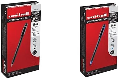 UNI-Ball JetStream 101 Ballpond Canelas Médio Ponto médio, 1,0 mm, preto, 12 pacote e uni-ball jettream 101 canetas de esfero