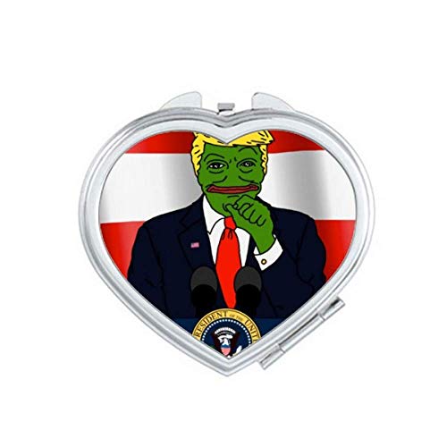 America Presidente Sad Frog Great Image Mirror Travel Magnificação portátil maquiagem de bolso portátil