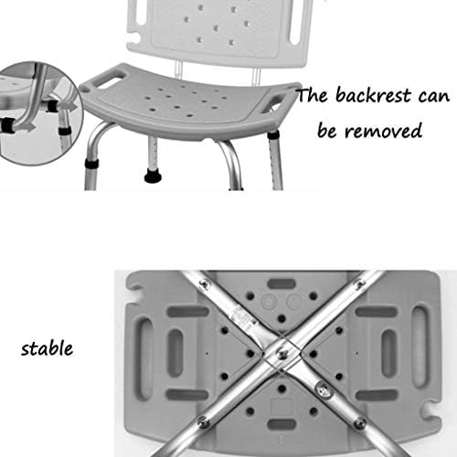Banquinhos de banheiro de knoxc, banheira cadeira de cadeira de chuveiro bancos de chuveiro assento de altura alumínio alto-falante de alumínio de alumínio 150 kg/branco