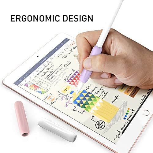 Delidigi Apple lápis Grip 3 pacote de pacote Ergonomic Grip Grip Silicone Sleeve Acessórios compatíveis com Apple Pencil 1st