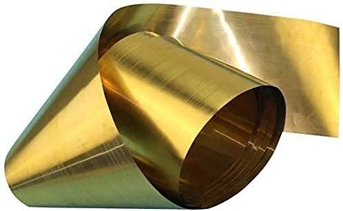 Zhengyyuu Brass Placa de cobre Folha de papel alumínio Filme de ouro Placa de papel alumínio H62 Folha de experimento DIY espessura 1 mm, longa 1000mm/39. Placa de folha de cobre de 3 polegadas de latão