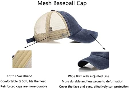 3pcs Mesh Trucker Hat Homem Men Vintage Hats não estruturados para homens Black Bun Ginásset Baseball Capinhos de baixo