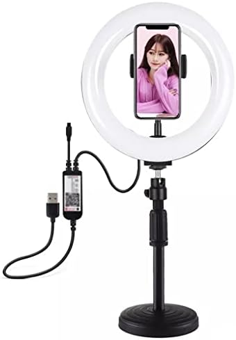 ZSEDP 7,9 polegadas superfície curva RGBW Ring Light Photo Lamp Controle Remoto Dimmível com Suporte de Phone Selfie Video