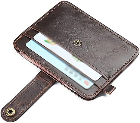 Scdzs Men Faux Leather Small Credit Card Card Wallet Holder Slim Pocket Case para fora