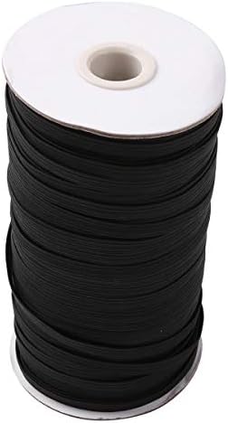 Chictry de 100 jardas de elástico rolo rolo pesado malha elástica de corda elástica plana para costurar perucas DIY