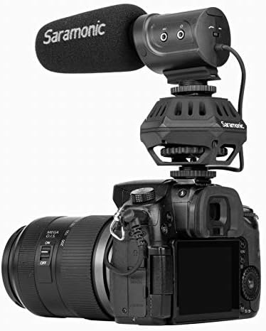 Montagem de choque universal profissional SARAMONIC para microfones de espingarda 0,59-1,22 ”de diâmetro para montar em hastes de 15 mm para plataformas de câmera e gaiolas