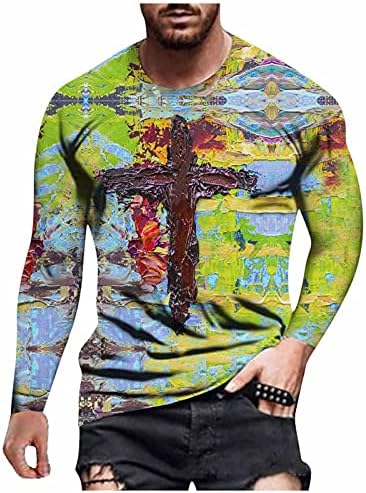 Camisetas de manga longa do soldado masculino da UBST, Spring Street Fé Jesus Cruz Cross Lion Principado Atletismo Muscle Crewneck Tops