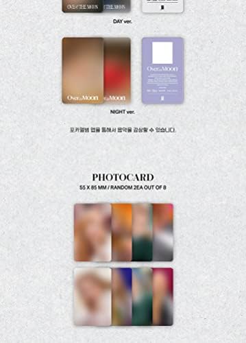 Lee Chaeyeon Over the Moon 2nd Mini Álbum Poca versão 2 Pacote de conjunto de capa+1ea Photostand+1p QR Card Album+2p PhotoCard+2ea