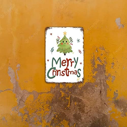 Decoração de festa de Natal fofa pinheiro metal sinal de metal feliz natal guirlanda lata signo novidade decoração de