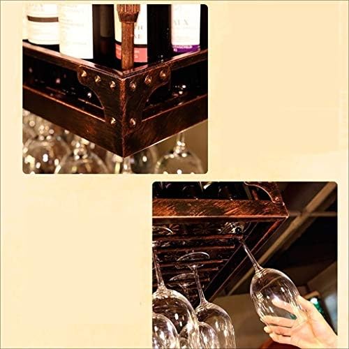 Fizdi Racks de vinhos de vinhos de metal rack de vidro, prateleira retrô portador de vinhos de vidro de vidro de vinhos de vinhos de vinhos de vidro de vidro de vidro de vidro de vidro de vidro de vidro de vidro/bronze/120 x 30cm