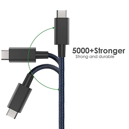 Roxie USB C para o cabo de iluminação, carregador de 4 pés tipo C Cabo de carregamento rápido para iPhone Cable, cabo de nylon durável