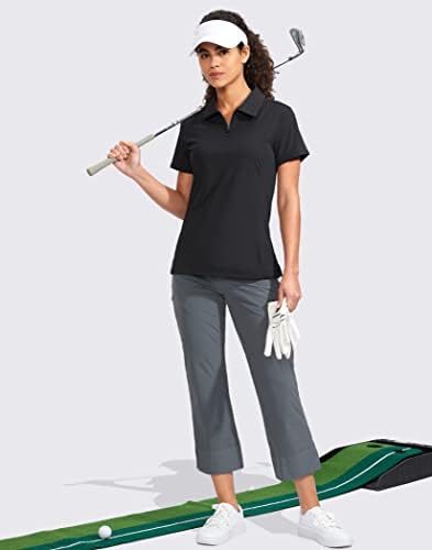 Camisa de golfe feminina de Viodia Manga curta com desfiladeiro rápido Tennis Tennis Tennis Camisetas de pólo para