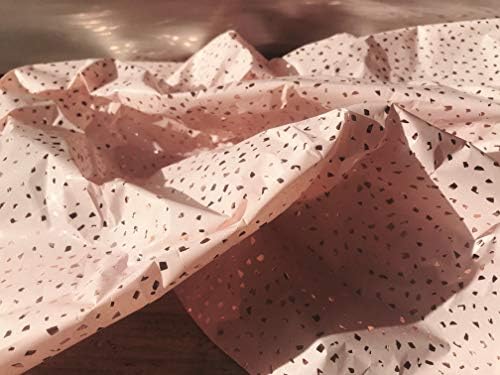 Insidemynest Rose Gold Foil Glitter blush vintage empoeirado lençóis de papel de lata de rosa 30x20