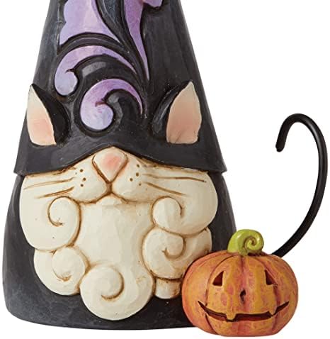 Enesco Jim Shore Heartwood Creek Halloween Black Cat Gnome, 4,72 polegadas, multicolor