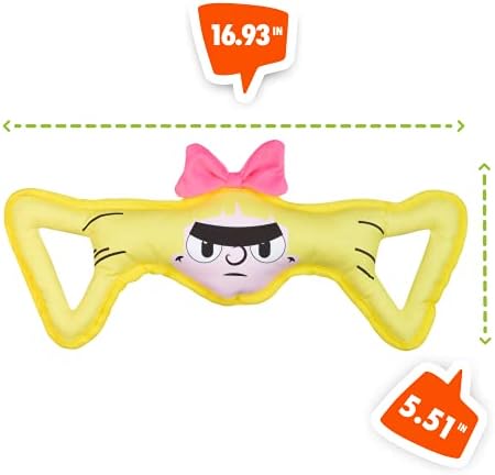 Nickelodeon para animais de estimação Hey Arnold Helga Oxford Pull Plush Dog Toy | Brinquedo de cachorro de 15 polegadas -