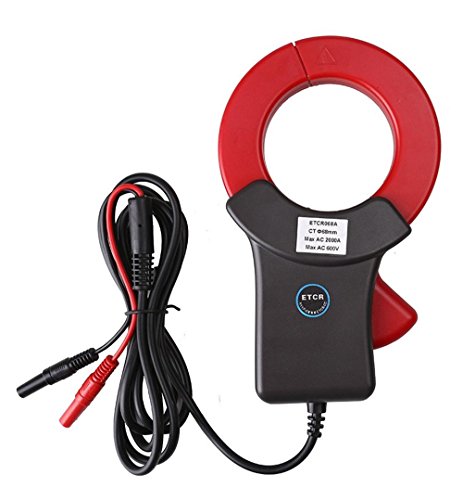 Sensor de corrente CA de pinça ETCR068A com AC 0,0a a 2000a 0,1mA Linha de resolução Tensão abaixo de 600V 4,0 mm Plug de