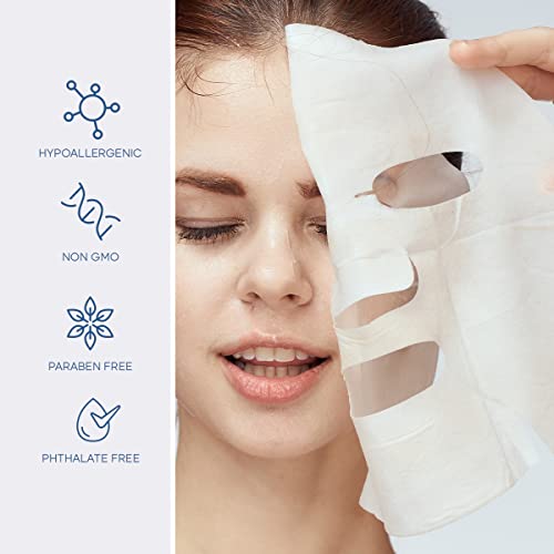Pele 2.0 Máscara de folha de ácido hialurônico e colágeno - aumenta a umidade, o firmamento da pele, reduz sinais