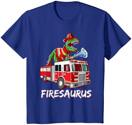 Bombeiro Saurus Firetruck Fireman Dinosaur T-Shirt