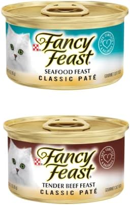 Larasbundle Fanche Feast Cat Com Food Enned Variety Pack | Grão grátis | Todos os 12 sabores | 3 onças. pacote de latas